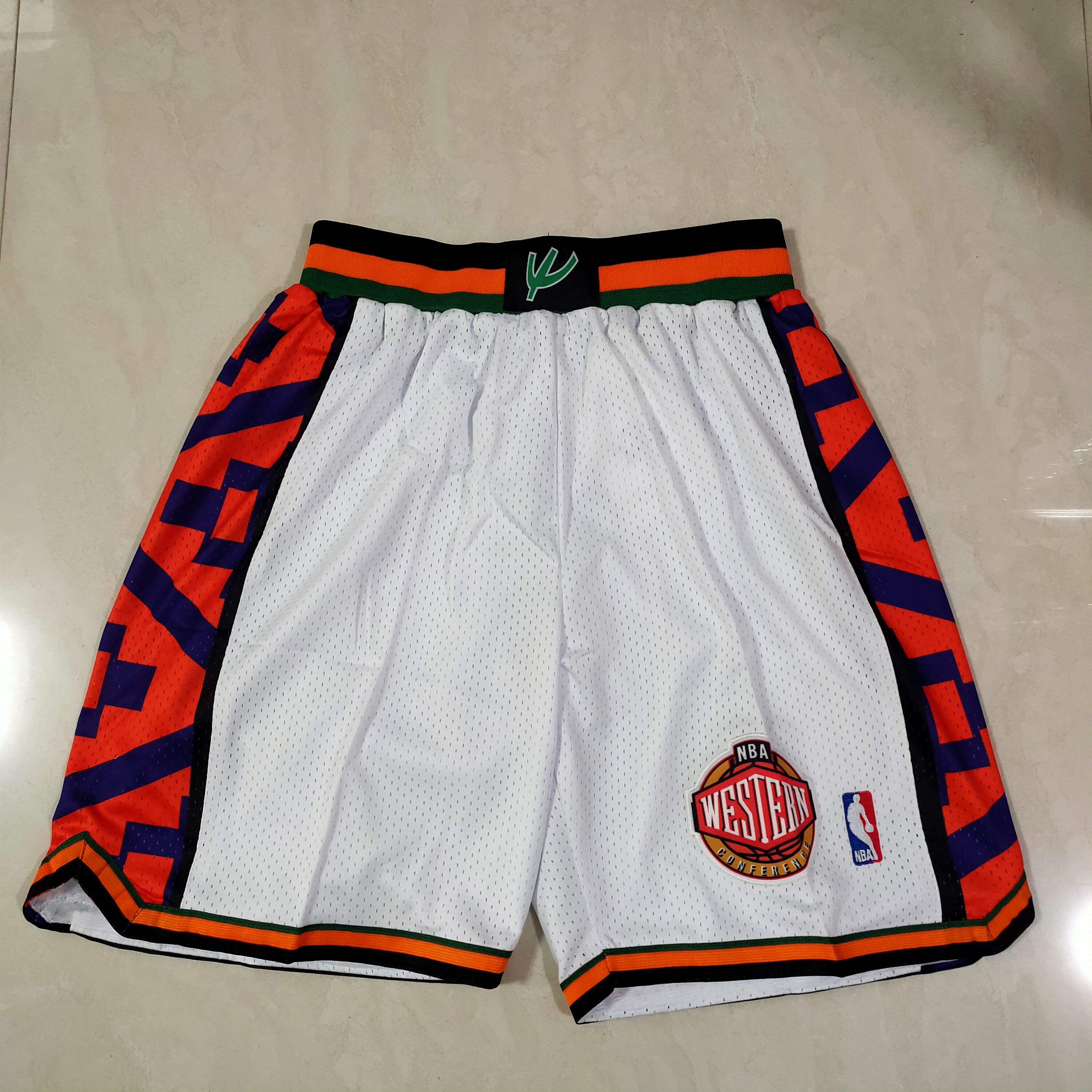 Men NBA 95 all star White Shorts 0416